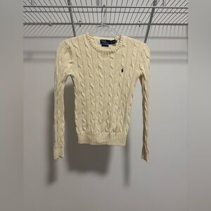 Polo Ralph Lauren Cream Cable Knit Sweater Size Xs